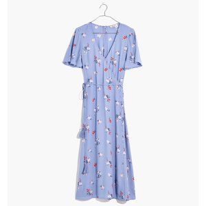 Madewell Button-Wrap Midi Dress in Aloha Floral